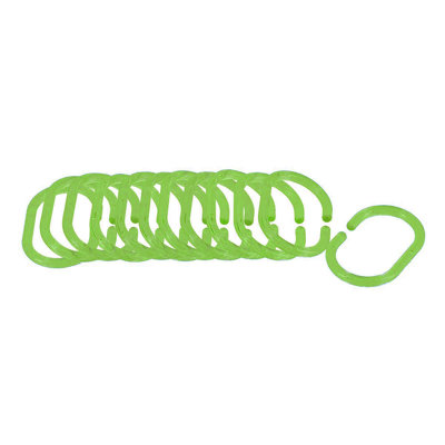 Solid Plastic Shower Curtain Hooks Rings