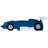 Blue Twin Race Car Platform Bed With Wheels - Structure For Long-Term Use Functional Design-690211004