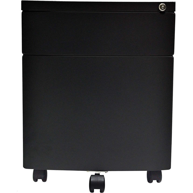 Classeur vertical mobile 2 tiroirs Keighly, Noir