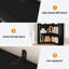Bibliothèque en coin 72,8 "en forme de L, bibliothèque de style campagnard à 5 niveaux, rangement rustique et présentoir, panneau complet-791878829