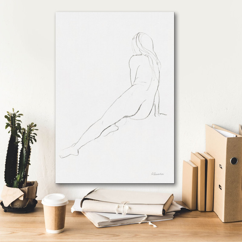 «Lounging Nudes 4» par Albena Hristova, art mural sur toile, H 26 po x l 18 po x P 0,75 po