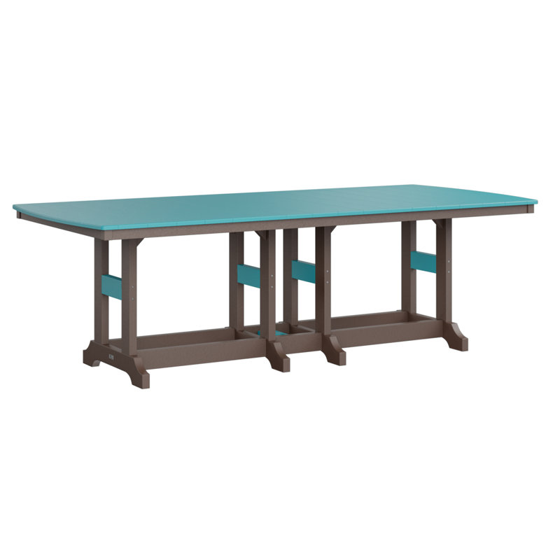 Garden Classic Outdoor Bar Table, Chocolate Brown, Aruba Blue