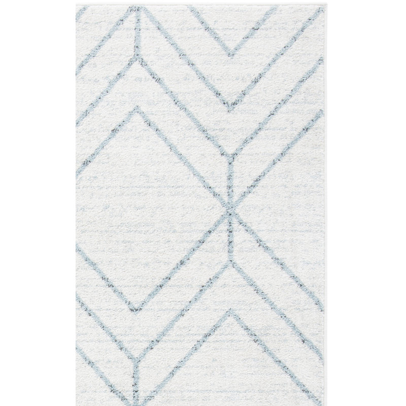 Tapis gris / bleu Beckstead, Rectangle 8 pi x 10 pi