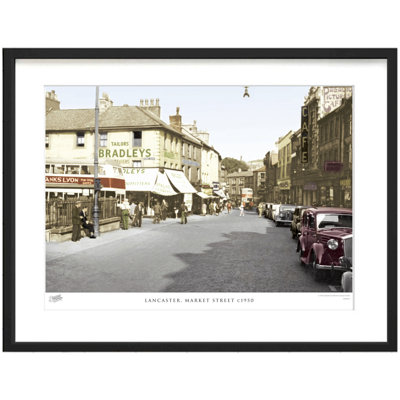 Lancaster, Market Street C1950 - Single Picture Frame Print