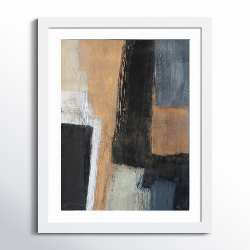 Metallic Slate I by Casa Fine Arts, White Cube Frame Matted, 31" H x 25" W x 1.25" D  