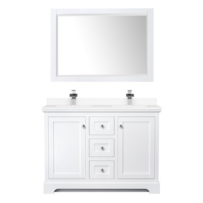 Ensemble de meuble-lavabo double 48 po avec miroir Avery
