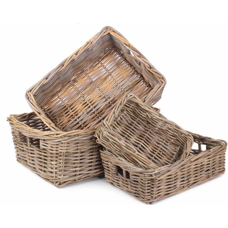 Rattan 4 Piece Storage Basket Set