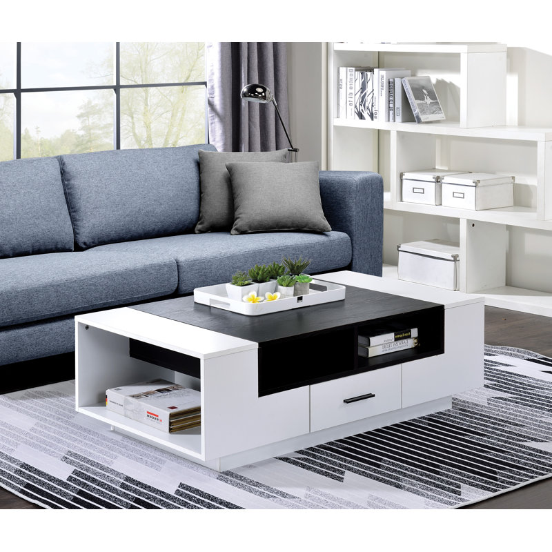 Coffee Table, White & Black