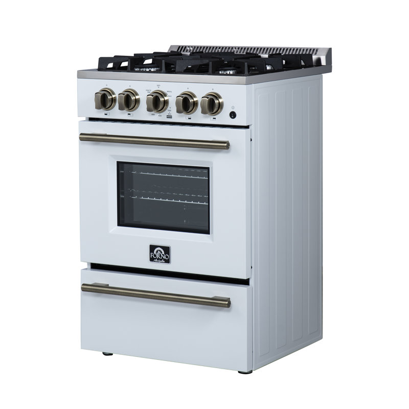 Cuisinière à gaz 24 pouces blanche Breno, Blanc