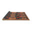 Tapis de zone orange/brun/bleu contemporaine-556972133