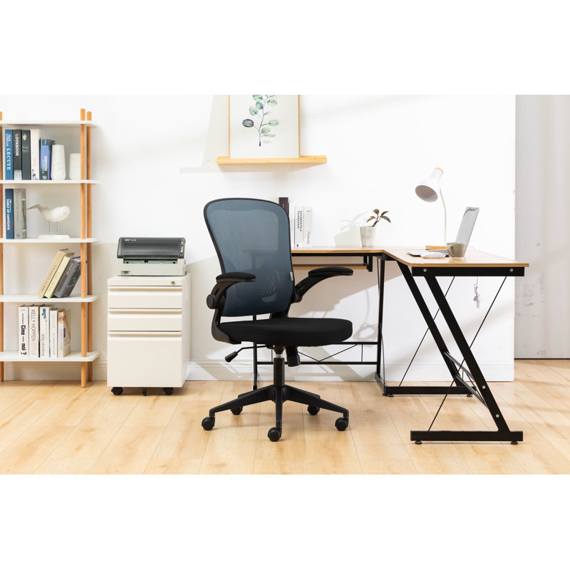 Chalfield Mid-Back Mesh Office Chair with Adjustable Height, Tilt, Swivel & Armrests – Ergonomic Computer Task Chair, Gray