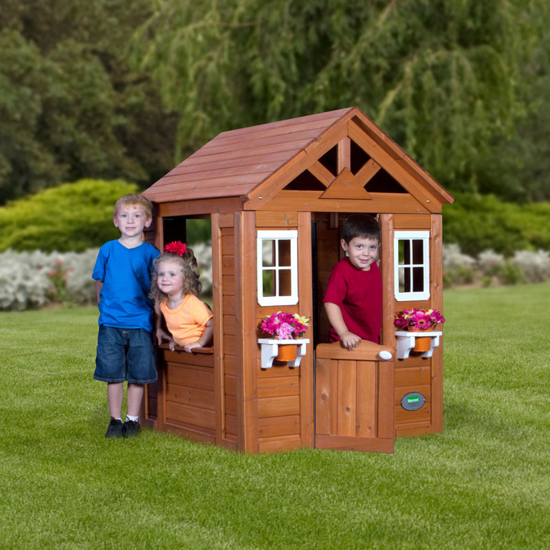 Backyard Discovery 107.01cm W x 116.99cm D Outdoor Cedar Playhouse with Kitchen