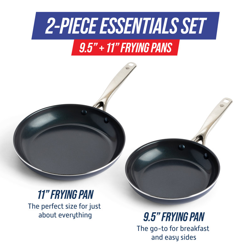 Blue Diamond 9.5" & 11" Nonstick Ceramic Frypan Set