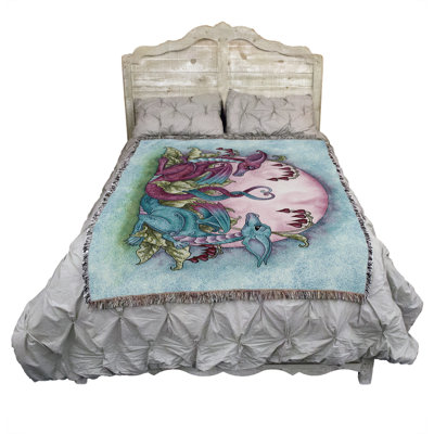 Pure Country Weavers Loving Dragons Blanket by Amy Brown - Gift Fantasy Tapestry Throw Woven from Cotton - Made in The USA (72x54)