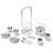 11 Piece Stainless Steel Tea Set