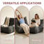 Canapé-fauteuil surdimensionné moderne, sans assemblage, gris foncé-1794877816