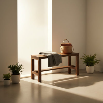 Banc d'entrée de style rustique