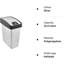 Keeeper waste bin with flip lid-98496659-98496660-98496661