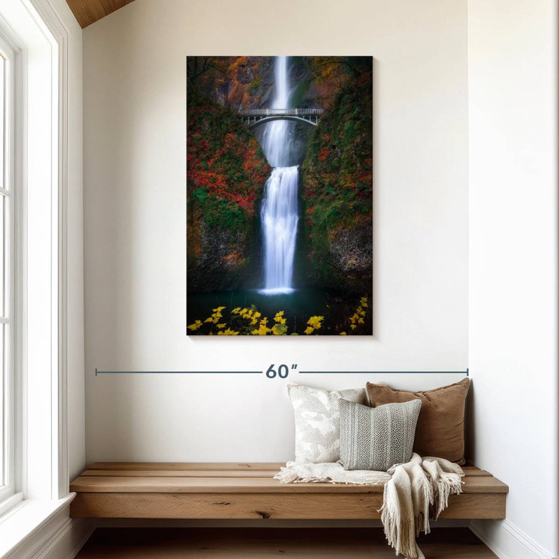 Alvord Multnomah Falls en automne, H 45 po x l 30 po