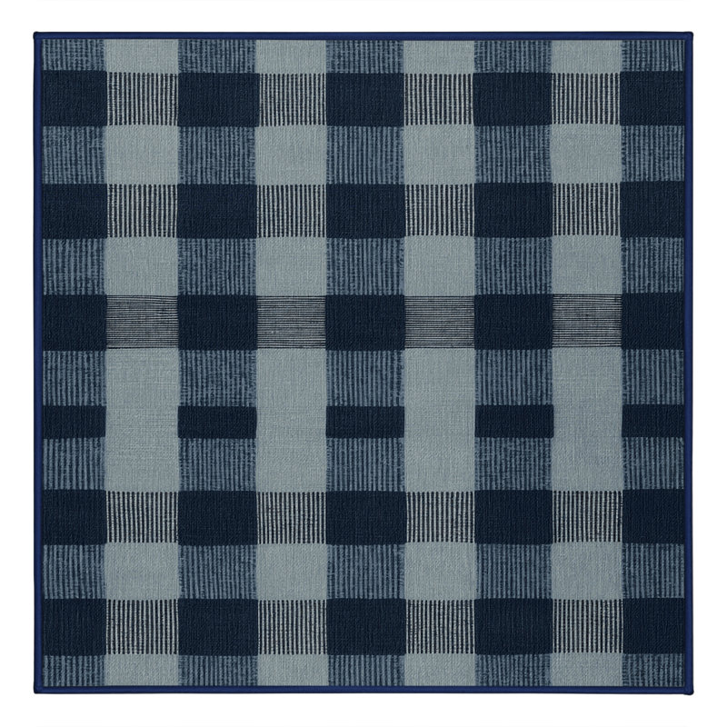 Machine Washable Botanical Brown Area Rug, Square 8'