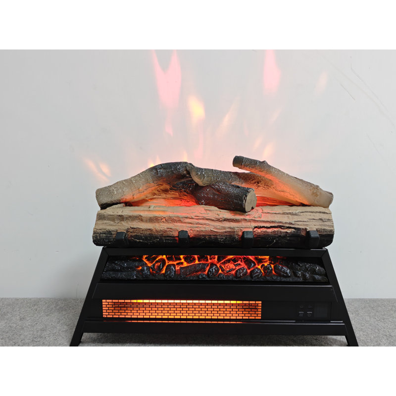 23 Inch Electric Fireplace Insert, Infrared Heater, 3D Log , 1500W Power, 5000 Output, Adjustable Flame, 11 Temp Settings, Remote, Safe For Home Heater Inch, Infrared, , Temperature , Laundry Room