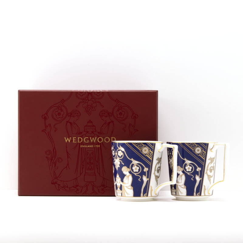 Wedgwood Renaissance Gold Mug 10.1floz, Set of 2, Blue/Gold