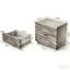Tables de chevet en bois massif, table de chevet avec 2 tiroirs sans poignée, table de bout polyvalente pour les espaces de vie modernes-45249158