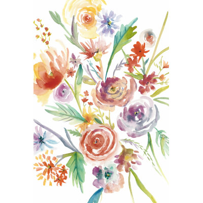 Floating Florals I by Chariklia Zarris - Wrapped Canvas Painting