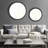 Elegant Beaded Wall Mirror 36"D - Matte Black Iron Frame Exquisite Bead Embellishing Supported Mirrored Glass Ready To Hang On In Indoor Space 36"Diameter With Charming Trim Effortless Installation-1640539653-1640539657
