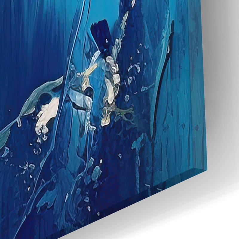 «Ocean Coastline 1 of 4» par Cameron Gray, art mural en verre acrylique, H 12 po x l 12 po x P 0,13 po