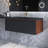 Modern Wall Mounted Striped Bathroom Vanity With Sink And Soft-Close Drawer-1120624480