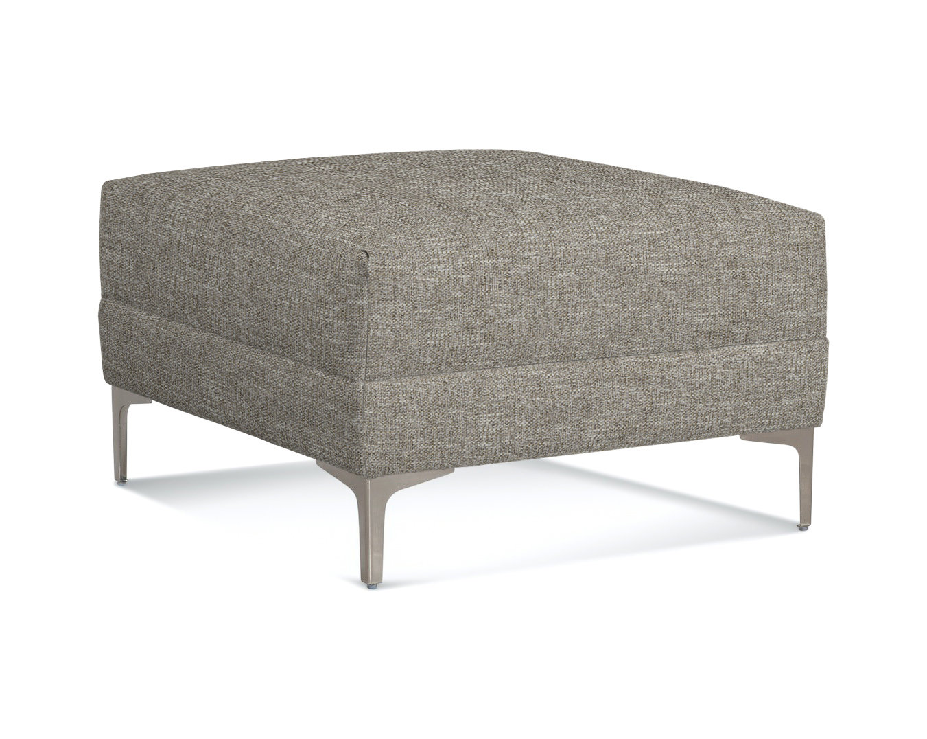 Alexa Upholstered Ottoman, Basic Gray 100% Polyester