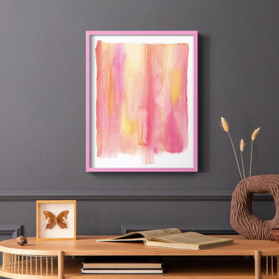 Summer Sherbet Wash II Framed Print - Solid Wood