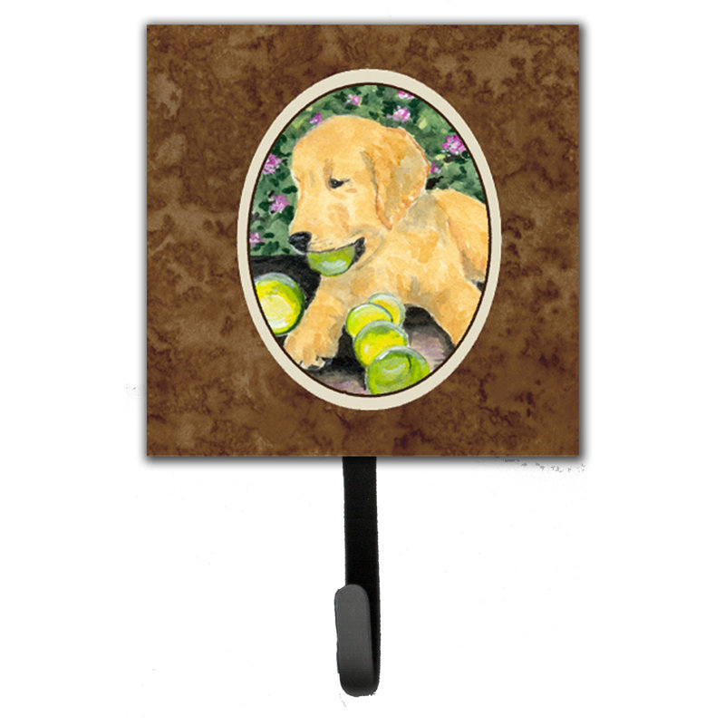 Porte-laisse et crochet mural golden retriever