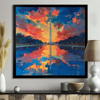 «Blue Red National Pride Washington Monument I», reproduction d'art mural