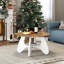 Table basse 31,5 "pour le salon, table d'appoint en bois à 2 niveaux avec rangement ouvert-1583785824
