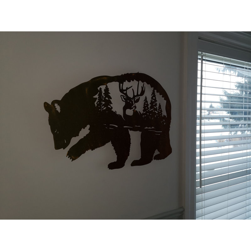 Handmade Rustic Landscape & Nature Wall Decor on Metal, Brown