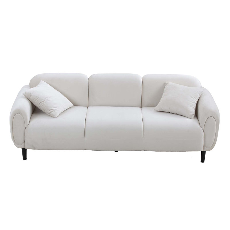 Charming Mid Century Modern Sofa with Solid Wood Leg for Various Rooms