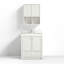 Ensemble de meuble-lavabo mural 30 po avec comptoir à quartz blanc Thassos 2 po et armoire murale assortie-292361881