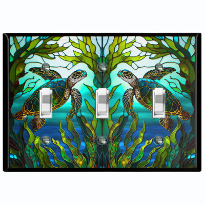 Landscape & Nature Themed 3 - Gang Toggle Light Switch Standard Wall Plate
