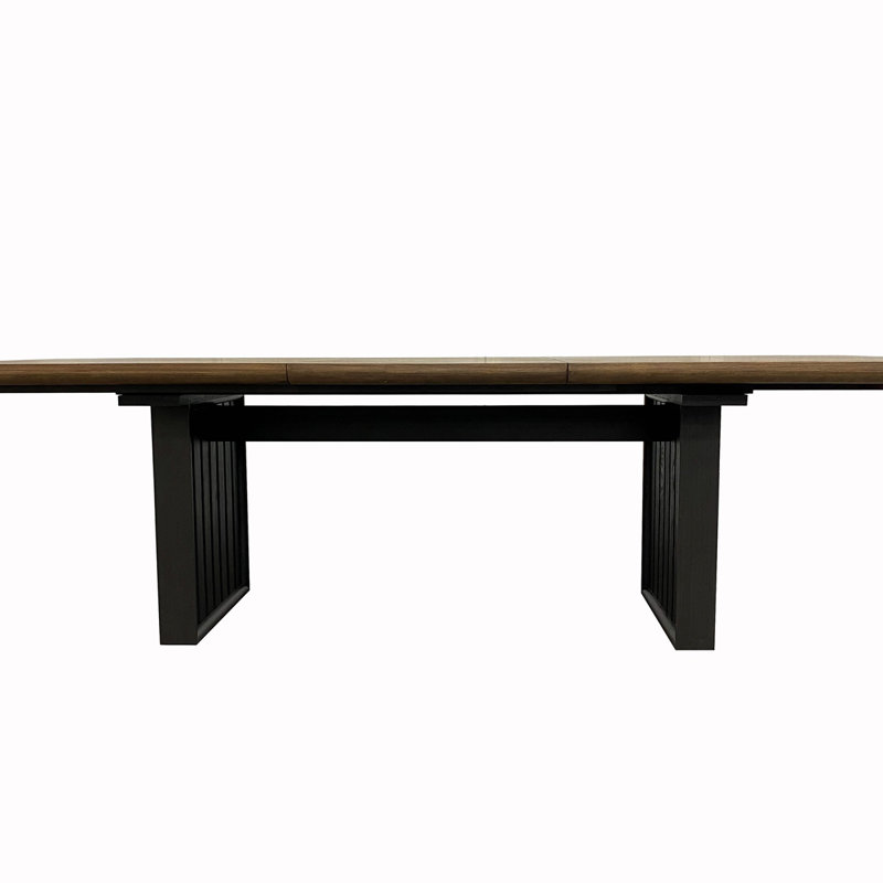 Table à double piédestal au fini latté