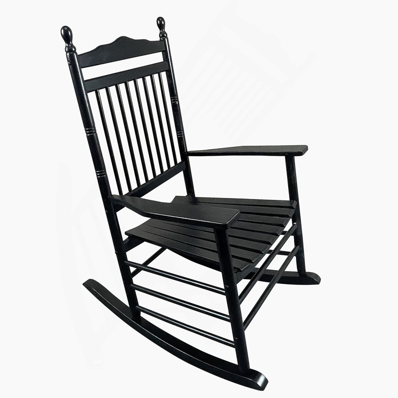 Chaise berçante balcon porche adulte, Noir