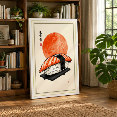 Sushi Under Sun Japandi - Wrapped Canvas