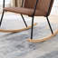 Chaise berçante moderne avec coussin - rembourrage en métal, assise en éponge douce, élégante pour la maison-1349446405