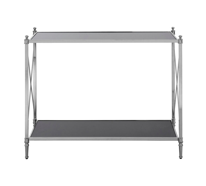 101cm Glass Top Console Table