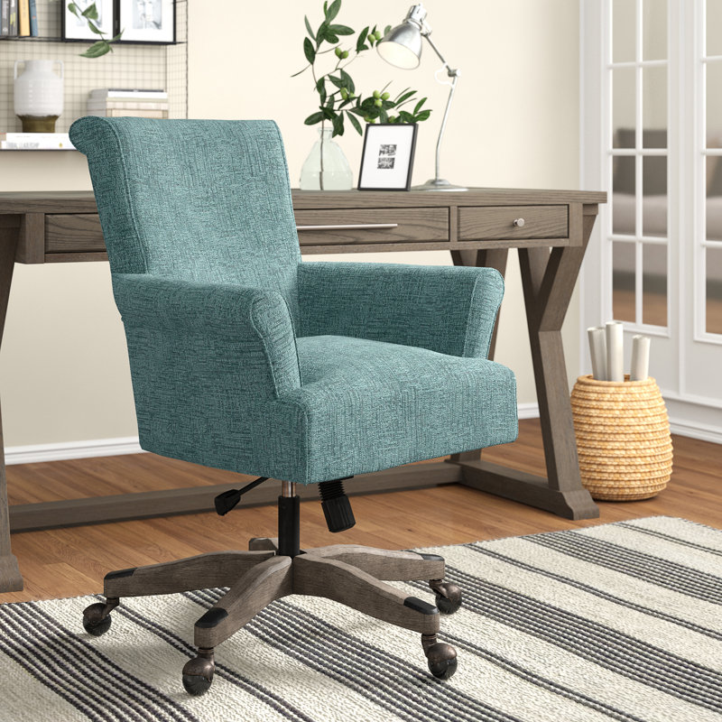 OSP Designs Megan Cotton Task Chair, Tourquiose