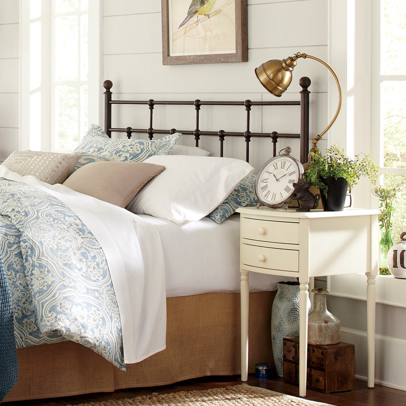 Tête de lit en métal Eccleshall, Double / grand, Bronze