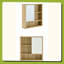 Modern Bathroom Mirror Cabinet, Wall Mounted Storage Cabinet with Open Shelves, Waterproof Medicine Cabinet with Accent, Space Saving Vanity Organizer for Bathroom-1056260072