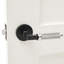 Levier de porte noir mat avec poignée moletée argent satiné Barcelona-86331045
