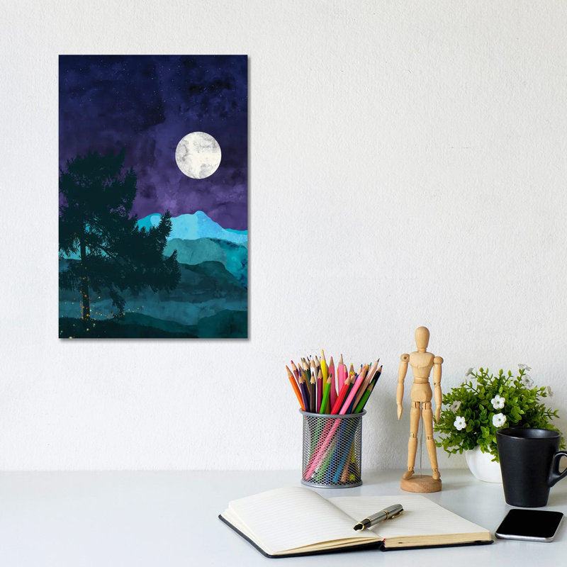Nocturnal Mountains by Van Credi - Wrapped Canvas Print, 20.32 cm H x 30.48 cm W